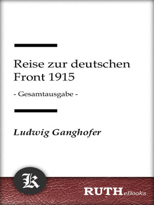 cover image of Reise zur deutschen Front 1915